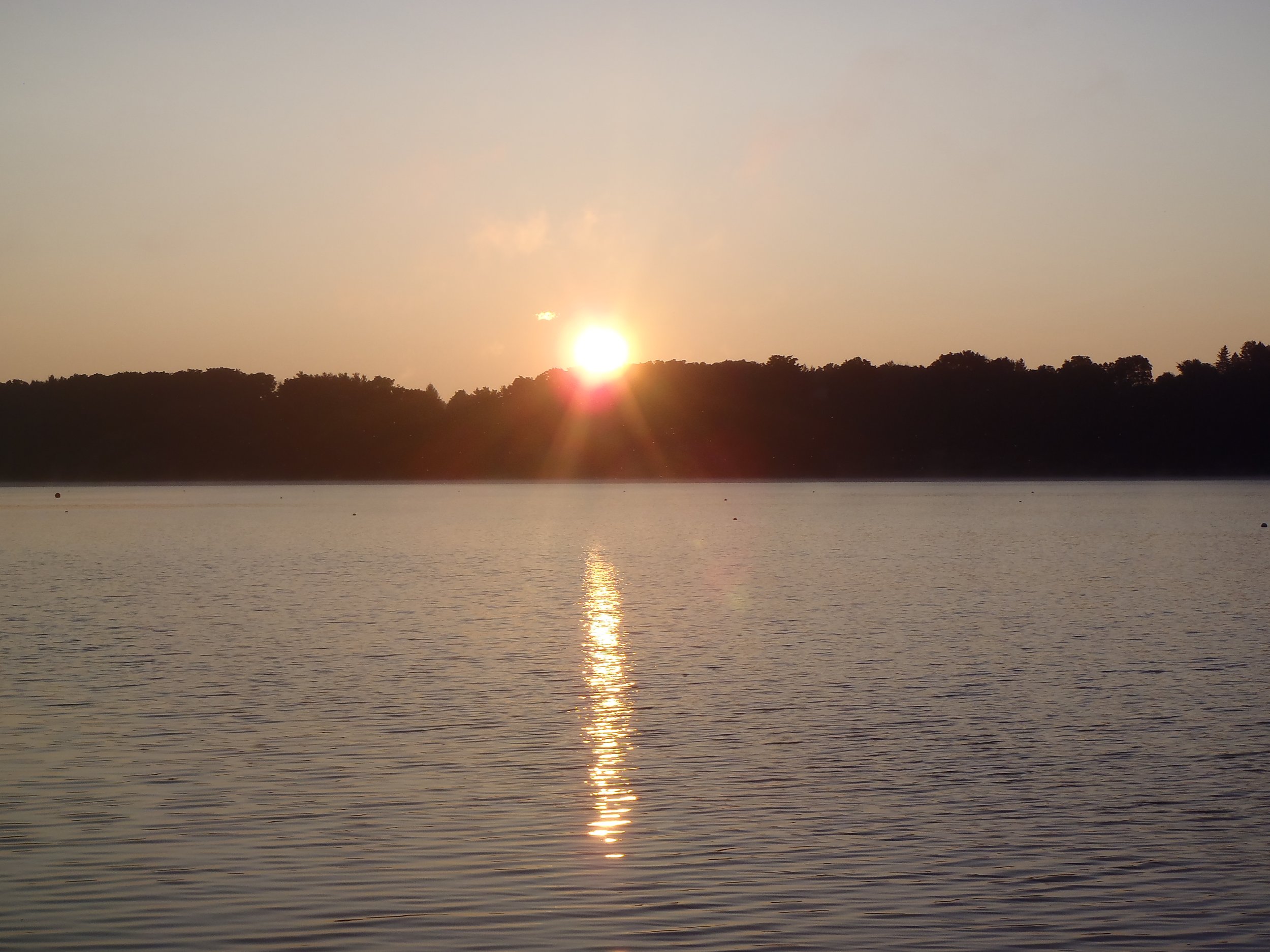 "The sunsetting on Fanshawe Lake at Fanshawe Lake Conservation Area."