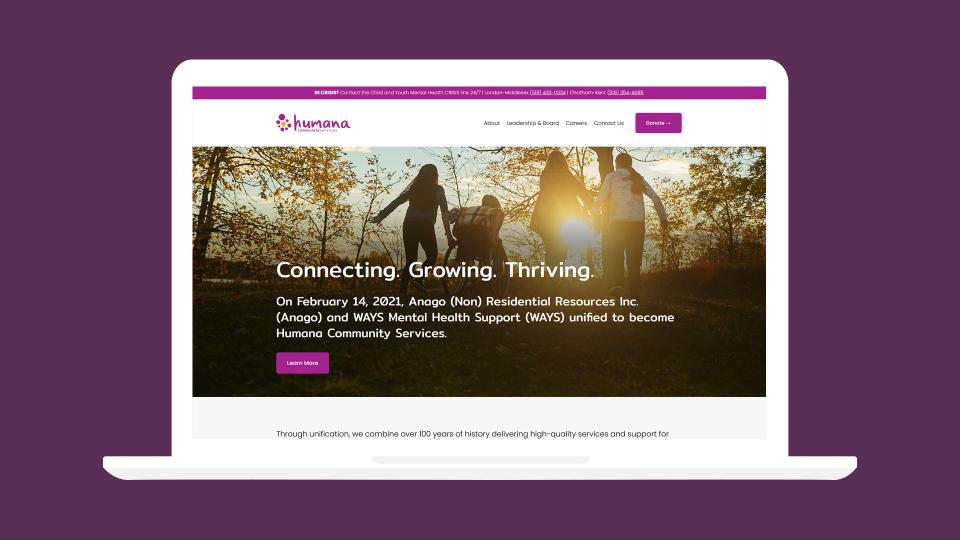 Humana's website on a laptop screen