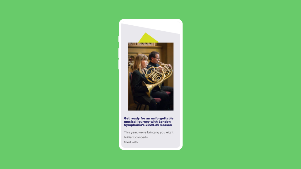 A mockup showing the mobile responsiveness of the website showing the section of Upcoming Events