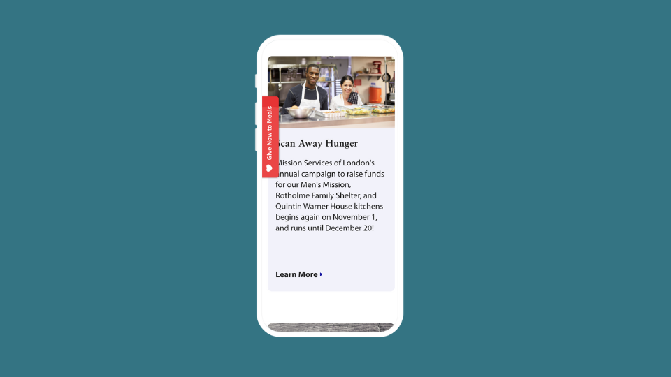 iPhone view of web page