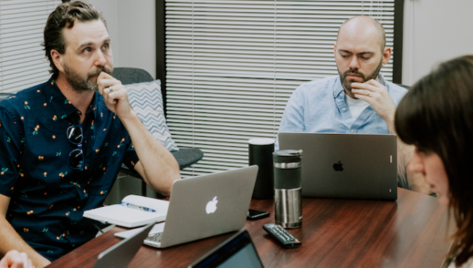 rtraction employees at a table